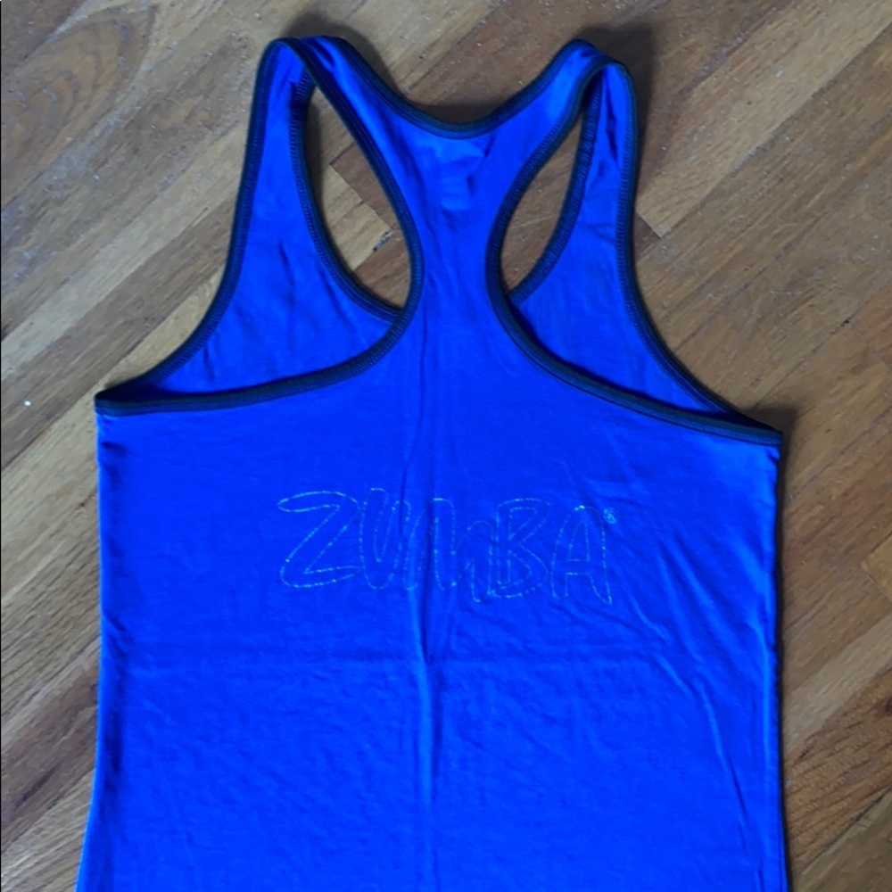 Zumba Blue Racer Back Top - Picture 10 of 11